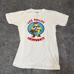 Breaking Bad Mens T-Shirt Size S White Los Pollos Hermanos Graphic Print Tee